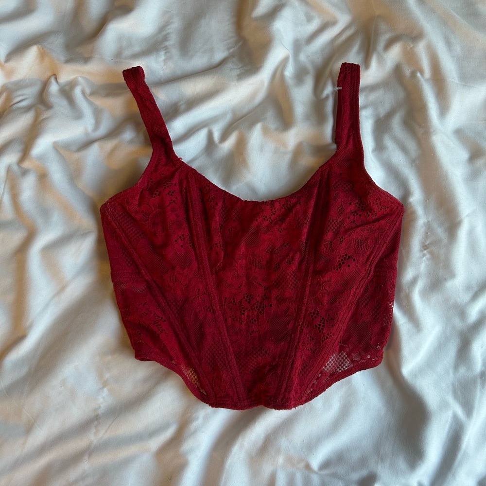 Hollister Red Camisole with Structured Bodice